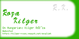 roza kilger business card